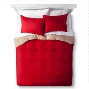 Solid Reversible Microfiber Duvet Cover Set (NEW)